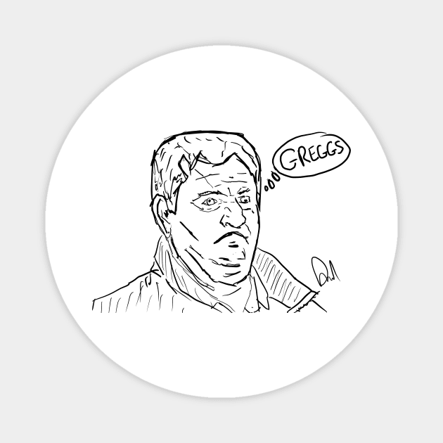 Steve Bruce. Portrait Magnet by DustedDesigns